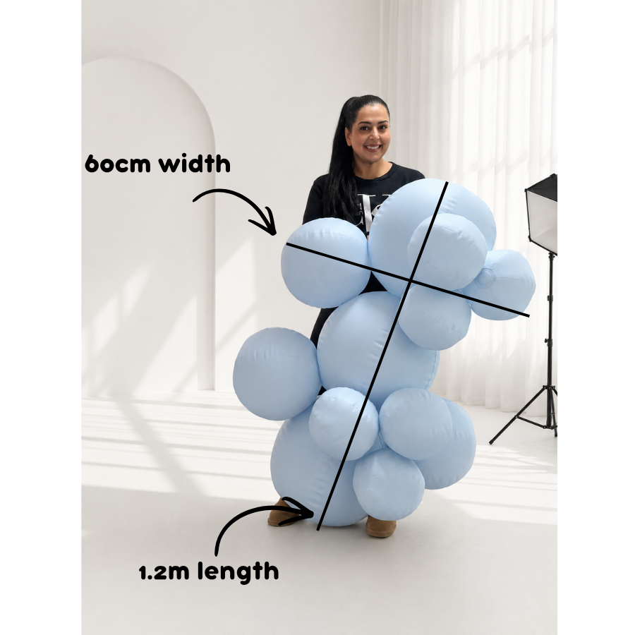 Re-usable balloon garland - 12 cluster balls in colour 'Lemon sherbet'