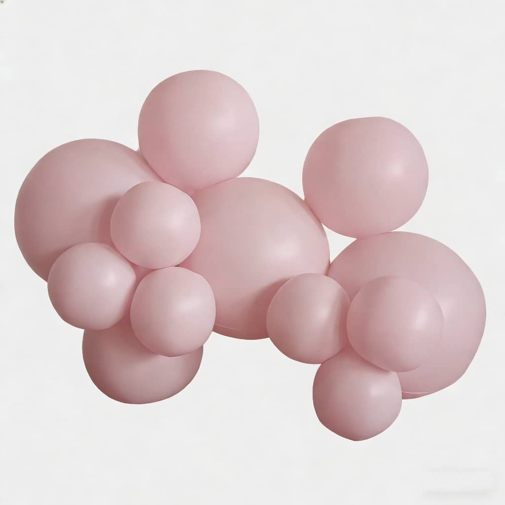 Re-usable balloon garland - 12 cluster balls in colour 'Fairy floss'