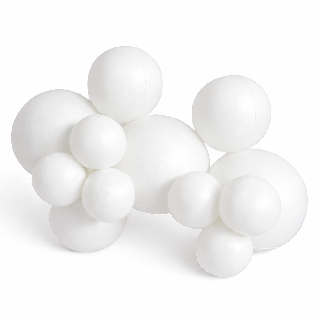 Re-usable balloon garland - 12 cluster balls in colour 'Marshmallow Cloud'