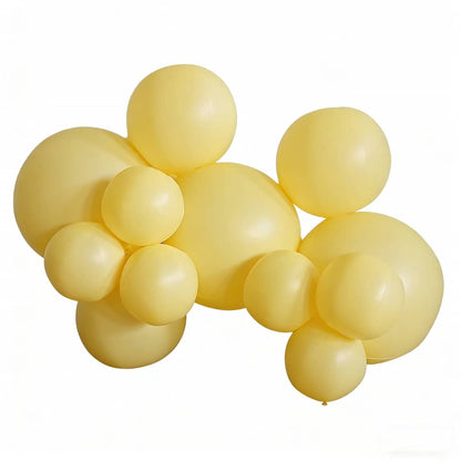 Re-usable balloon garland - 12 cluster balls in colour 'Lemon sherbet'